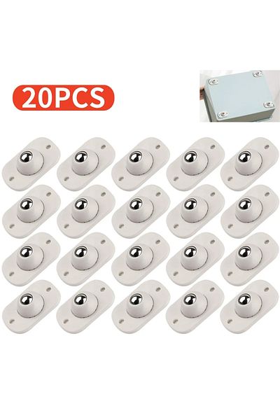 Choice 20pcs 4/8/20Pcs Self Adhesive Mute Ball universal wheel 4Beads Furniture Casters Wheels Stainless St