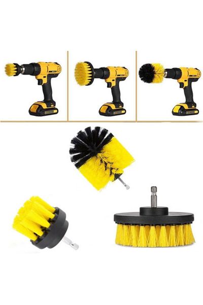 OEM Set of 3 brushes for carpet & household/professional use detailing carpet brush with drill adapter