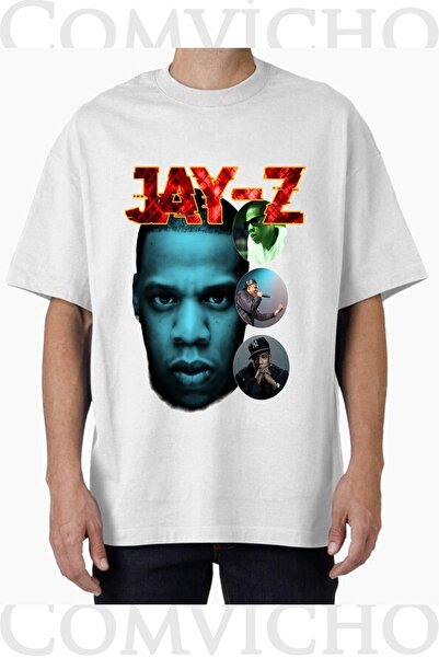 COMVİCHO تي شيرت مطبوع بتصميم Jay Z v5 للجنسين