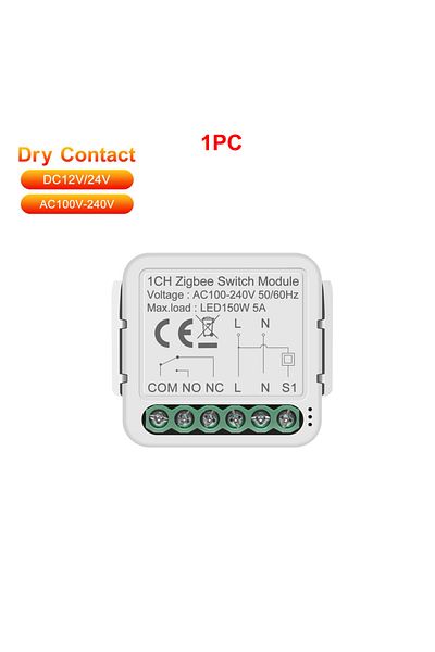 Choice 1 PC GIRIER Smart ZigBee Switch Module Dry Contact 5A Universal Breaker Relay DC 12/24V AC 100-240V