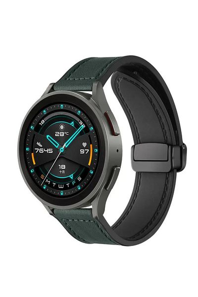 Choice 22mm 4 green Leather Silicone Strap for Huawei Watch GT 4 41mm 46mm Band Wristband Bracelet for Huaw