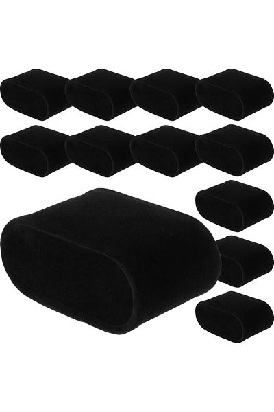 Choice Black 12 Pcs Bracelet Display Mat Watch Pillow Holder Decor Watches Supply Flannel Sponge Bangle Cus