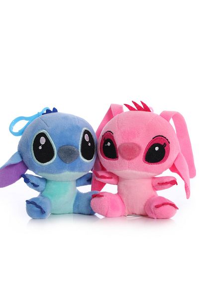 Choice xiaohaoyidui DISNEY Lilo & Stitch Plush Toys Pink Lilo Blue Stitch Stuffed Plush Dolls Pendant Toys