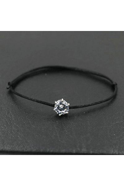 Choice Black Handmade Round Zirconia Crystal Red Rope Bracelets for Women Simple Lucky Jewelry Gifts