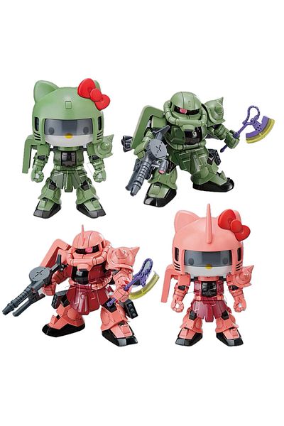 BANDAI Set New Kt Ms-05 Zakuii Sd Anime Figures Sdcs Assembly Model Statue Action Figure Doll Collection De