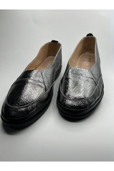 NEWGÜLTEKİN Genuine Leather Soft Comfortable Fit Very Stylish Large Size Ballet Flat