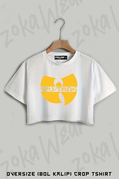 ZOKAWEAR Wu tang Classic Logo Rap hiphop Μπλουζάκι με στάμπα Oversize Crop
