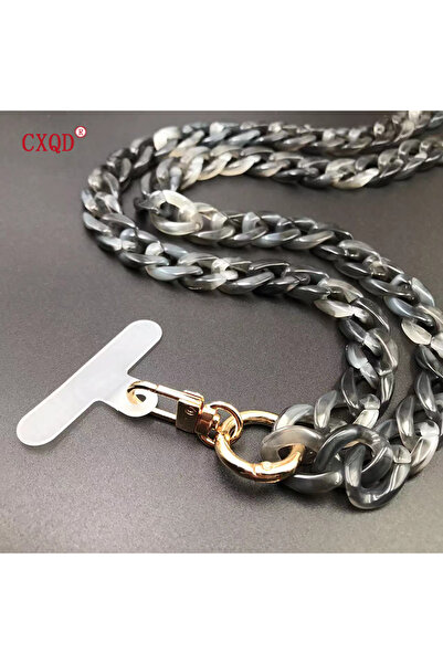 Choice 120cm gray 120cm Bevel Design Anti-lost Phone Lanyard Rope Neck Strap ...