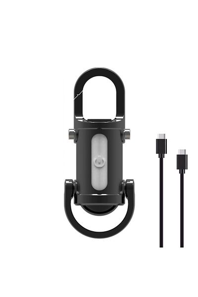 Choice Lithium Polymer Battery Fixed Focus black LED Keychain Strong Light Type-C Charging Multifunctional