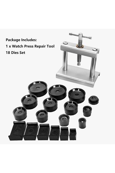 Choice black Professional Watch Press Set Watch Back for CASE Closing Tool & Fitting Dies Watch Repairing T