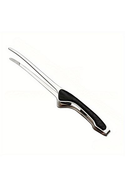 Choice black-silvery 1pc Stainless Steel Kitchen Tongs, Serving Tongs for Cooking, Metal Food Tongs with No
