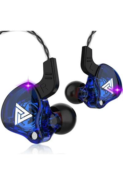 Vikefon Blue Original QKZ AK6 Copper Driver HiFi Wired Earphone Race Sport Headphone Bass Stereo Headset Mus