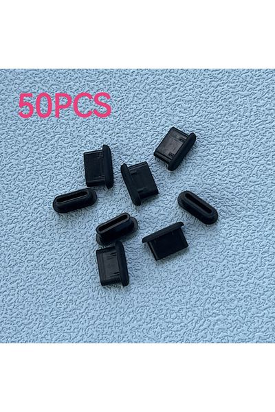 Choice black 50PCS 10/30/50PCS Type-C Silicone Dust Plugs Phone USB Charging Port Protector Cover Type C An