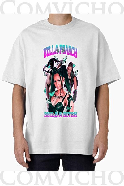 COMVİCHO تي شيرت مطبوع بتصميم Bella Poarch v4 للجنسين
