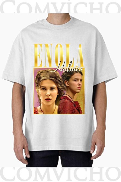 COMVİCHO تي شيرت مطبوع بتصميم Enola v1 للجنسين