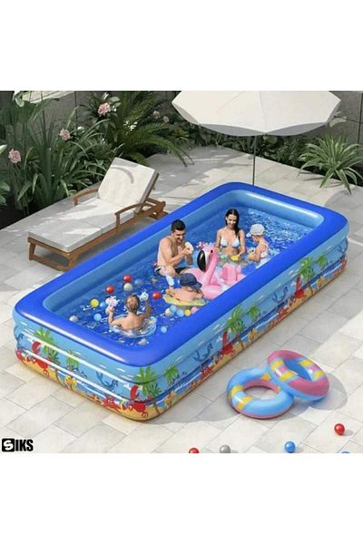 SIKS Outdoor / Garden Inflatable Pool For Adults Or Children, 180 X 125 X 54 Cm, Blue