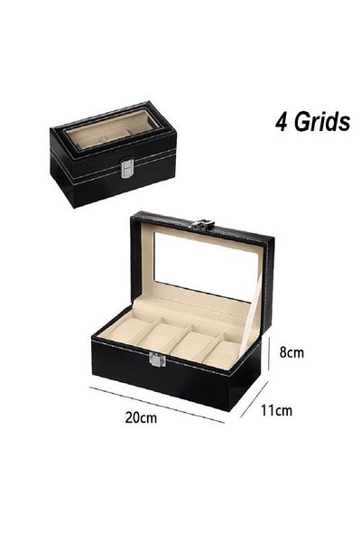 Choice Beige 4 Positions DELESYS 2/3/4/5/6/8/10/12 Slots PU Leather Watch Box Traditional Style Watch Stora