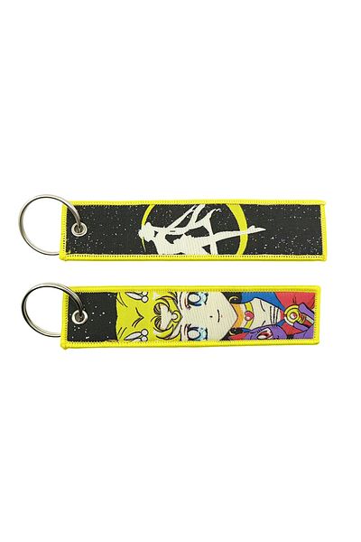 Miniso KSM-01 2023 Anime embroidery Key Jet Tag Personalized Key chain Personalized Key Fobs Cartoon Keycha