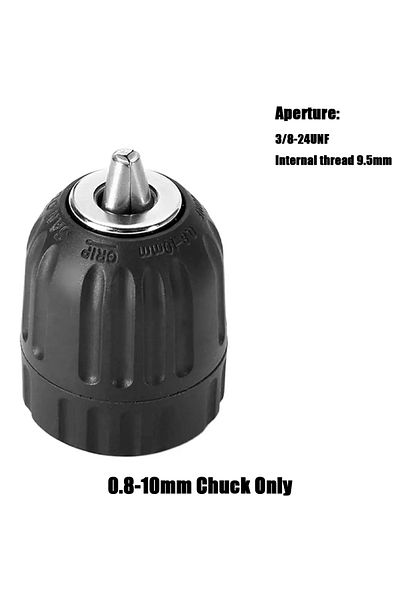 Choice 10mm Chuck Only 10mm/13mm Keyless Drill Chuck, 1/2in 3/8in Hex Shank/SDS-Plus/Square Quick Grip Adap