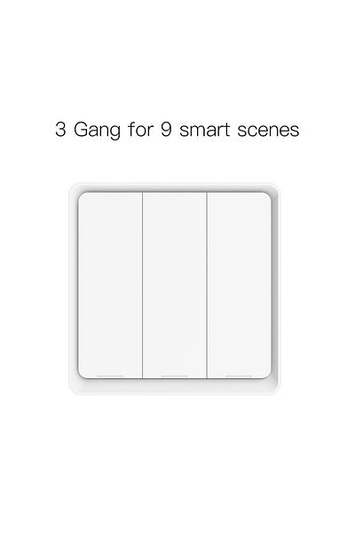 MoesHouse 3 Gang Scene Switch Moes ZigBee Wireless Scene Switch 12 control modes Handheld Push Button 2MQTT Se