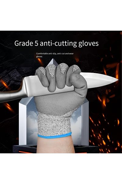 Choice M 3 pairs 1 pair, Cut-Resistant Gloves with Non-Slip Grip, Durable Nitrile Foam Coating, Touchscreen