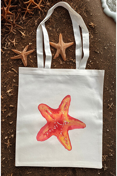 KİDOL Starfish Printed Cloth Bag
