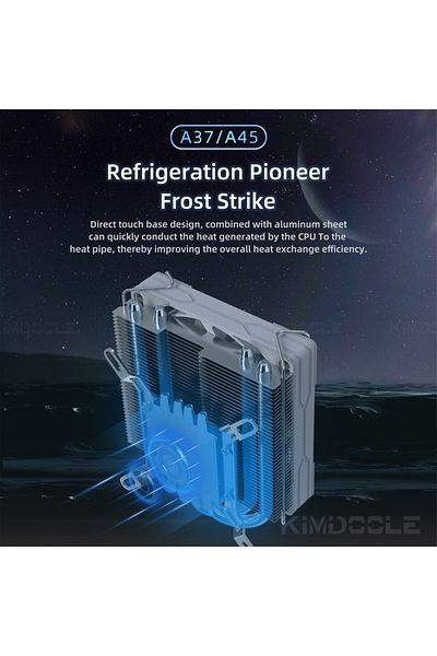 Choice NO RGB A37 Gray Antec A37 Push-down Pressure Profile CPU Cooler 4 Heat Pipes Air Cooling Radiator 90