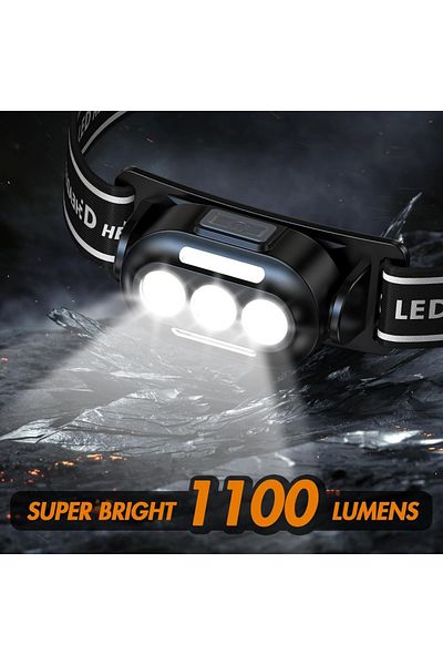 Choice Black Ultra Bright Usb Rechargeable Headlamp Led Head Flashlight With White Red Blue Head Lamp IPX4