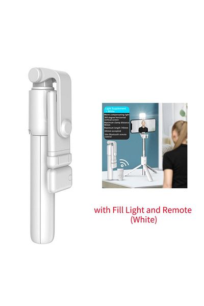 Choice White New Bluetooth Selfie Stick Mobile Phone Holder Retractable Portable Multifunct-ional Mini Trip