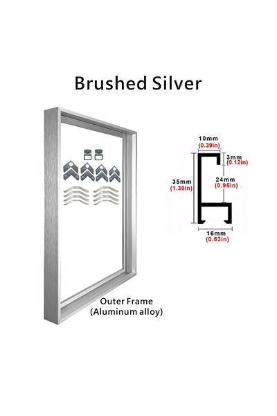Choice 30x40cm Silver 8 Colors 40x50 30x40cm Canvas Picture Metal Aluminum Outer Frames for Oil Painting Ar