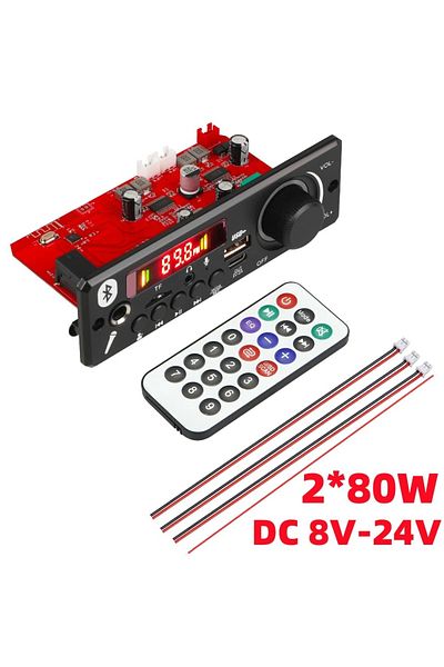 Choice 2x80W-Small remote 160W DIY Home Digital Amplifier MP3 Decoder Board 12V 80W Audio Power Bluetooth F