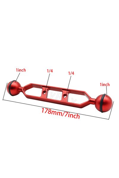 Choice GRAY COLOR 5 7 9 11 inch Dual Ball Head 1" Joint Adapter Extension Arm for GoPro Underwater Butterfl