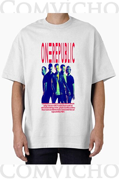 COMVİCHO تي شيرت مطبوع بتصميم One Republic v1 للجنسين