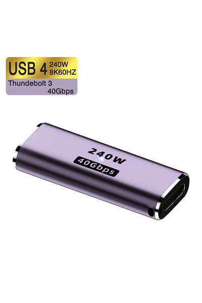 Choice USB4-40G-240w-D UGOURD USB4 OTG Type C To C Thunderbolt3 Extension Cable Adapter L Style Male To Fem