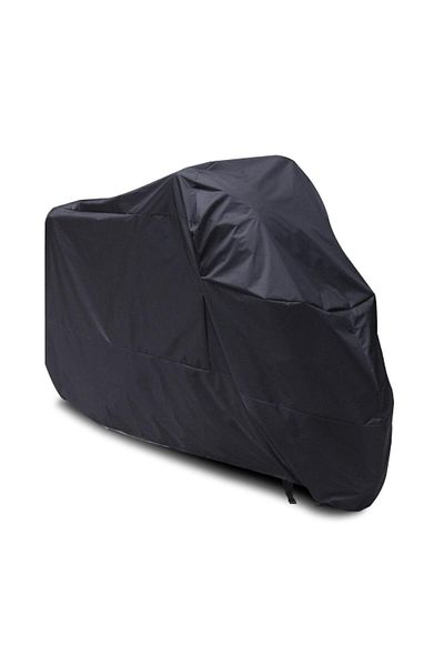 Choice غطاء دراجة نارية مقاوم للماء والغبار والمطر مقاس XXL 265x105x125 سم باللون الأسود بالكامل XL/XXL/XXXL 180T خارجي مقاوم للماء والأشعة فوق البنفسجية من أجل H