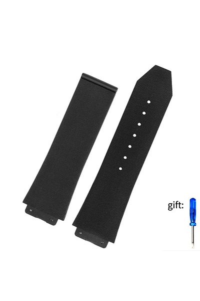 Choice 25-19MM A-Black-no buckle Watch Band For HUBLOT BIG BANG Silicone 25mm*19mm Waterproof Men Watch Str