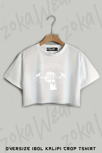 ZOKAWEAR Μπλουζάκι με στάμπα Crossfit Oversize Crop