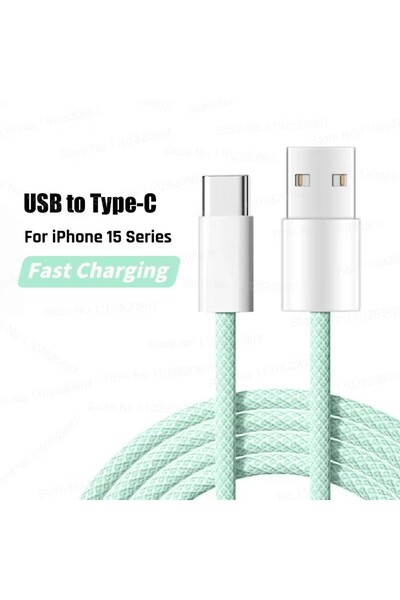 Choice كابل USB إلى Type-C بطول 1 متر، أخضر، بقوة 40 واط، من USB إلى Type C، ...