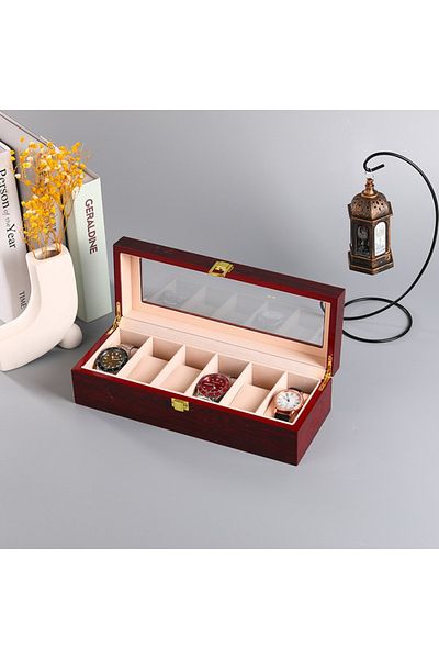 Choice 29X11.5X8.5cm Wooden Watch Box 1/2/3/5/6/10/12 Slot Watch Gift Box Watch Storage Travel Case Organiz