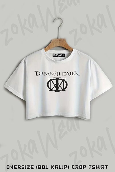 ZOKAWEAR Μπλουζάκι με τυπωμένο λογότυπο Dream Theater Oversize Crop
