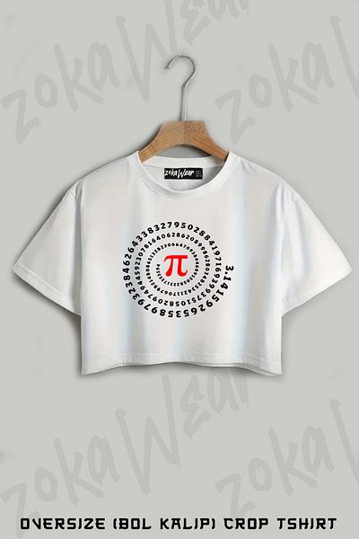 ZOKAWEAR Tricou oversize cu imprimeu Pi, spirală, știință, matematică, matematică