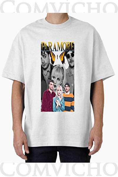 COMVİCHO تي شيرت مطبوع بتصميم Paramore v1 للجنسين