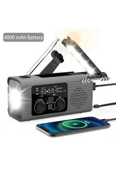 Choice 4000 mAh Black 4000 mAh USB emergency light LED emergency light new with light radio outdoor camping
