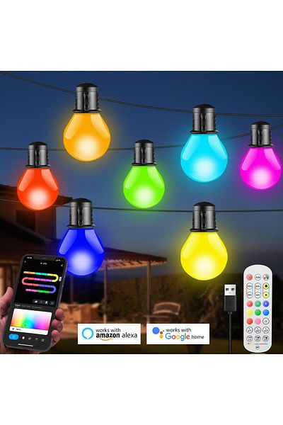 Choice WIFI Tuya Smart WIFI LED Bulb String Light USB 15M 25 Bulbs Fairy Lights Home Room Outdoor Garden Ch