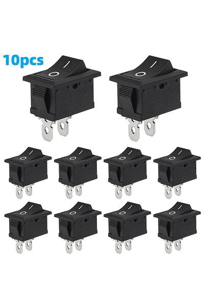 Choice 10pcs 10pcs Snap-in Boat Rocker Switch Toggle Power SPST ON-OFF 2 Pin AC 250V 6A 125V 10A 2 Pin Posi