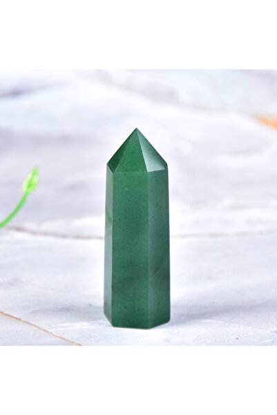 Choice حجر الكوارتز الطبيعي من كريستال أفينتورين الأخضر الفاتح 50-60 مم، نقطة...