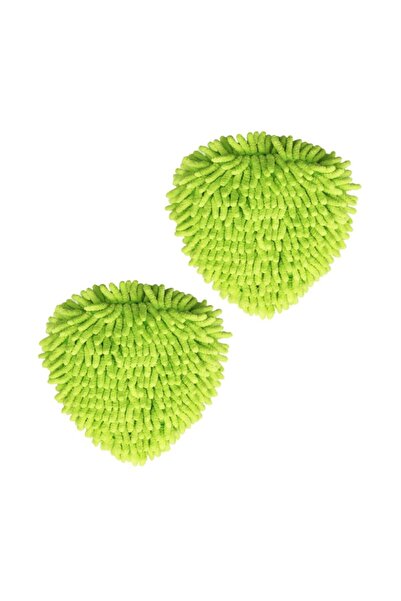 choice2 رأسان من نسيج الشنيل الأخضر متوافقان مع ممسحة O-Cedar الدوارة، رأس مم...