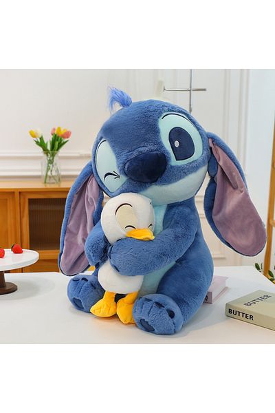 Disney 45cm WHITE Disney 45cm Plush Doll Stitch Lilo Doll Cute Duck Stitch Plush Stuffed Toy Christmas Chil