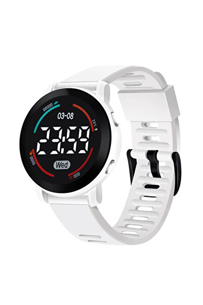 Choice ساعة يد رقمية للأطفال من الرسوم المتحركة LED باللون الأبيض، ساعة رياضية لطيفة صامتة للأولاد والبنات، حزام ساعة إلكتروني.