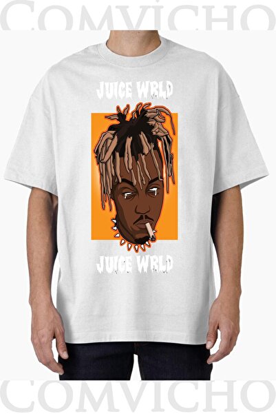 COMVİCHO Unisex Juice Vrld Design Printed Oversize T-Shirt